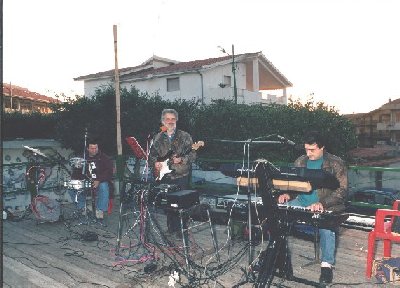 I Cadetti in Concerto al Cinema Teatro Eliseo di Tropea il 7 maggio 1966. Franco Blasa, Carletto Romano, Natino Blasa, Pietro e Franco Migliaccio.