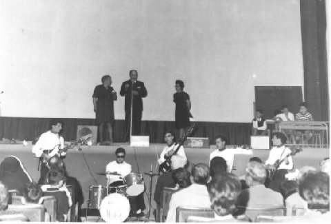 I Cadetti in Concerto al Cinema Teatro Eliseo di Tropea il 7 maggio 1966. Franco Blasa, Carletto Romano, Natino Blasa, Pietro e Franco Migliaccio.