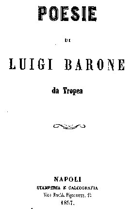 'Poesie' di Luigi Barone (1857)