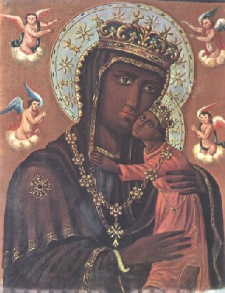 Icona della Madonna di Romania prima dell'incoronazione.