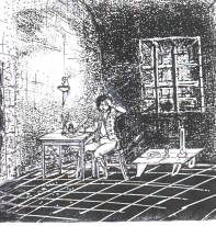 Murat nella cella del Castello di Pizzo
