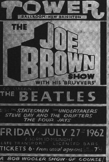 The Joe Brown Concert  Advert. -  With the Undertakers - The Pete Best's last performance.