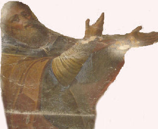 San Nicola di Mira. Particolare del dipinto della Chiesa di San Nicola della Marina in Tropea