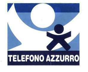 Il logo, ormai familiare, di Telefono Azzurro